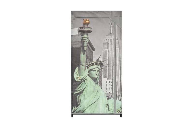 Garderob New York 75x45x160 cm tyg - Vit - Förvaring - Garderober & garderobssystem