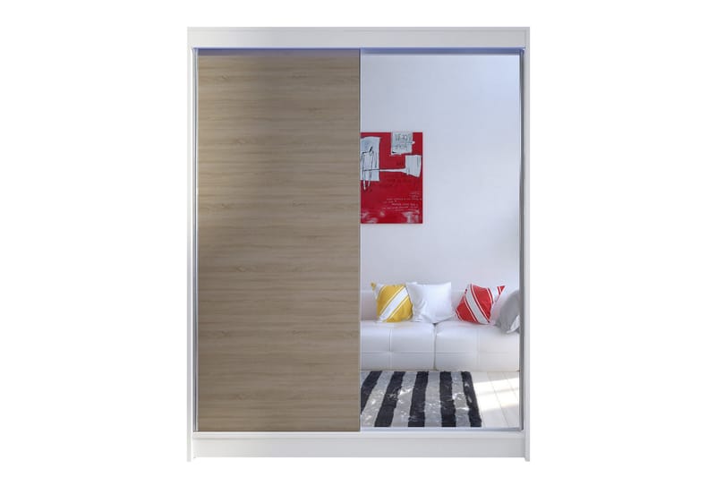 Garderob Richmond 150x58x200 cm - Beige/Vit - Förvaring - Garderober & garderobssystem