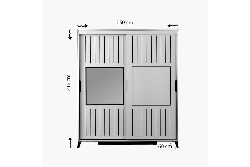 Garderob Skoglund 150 - Valnöt - Förvaring - Garderober & garderobssystem