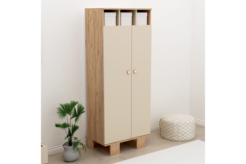 Garderob Sneker 75x173 cm - Brun/Beige - Förvaring - Garderober & garderobssystem