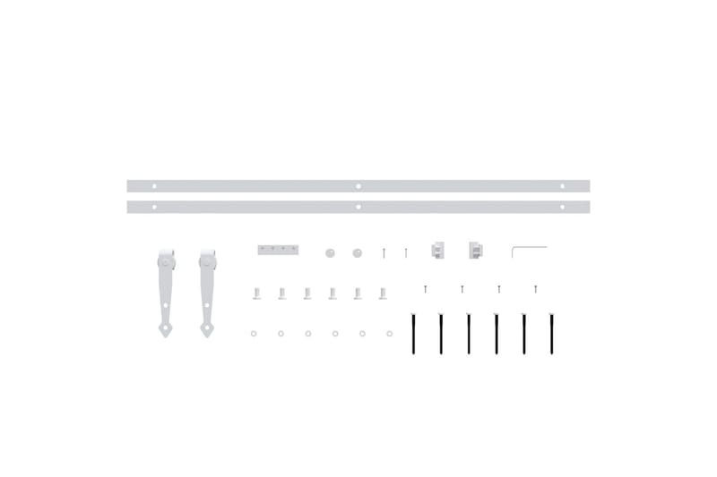 Mini skjutdörrsbeslag kolstål vit 200 cm - Vit - Förvaring - Garderober & garderobssystem - Garderobsdörr - Skjutdörr garderob & walk-in closet