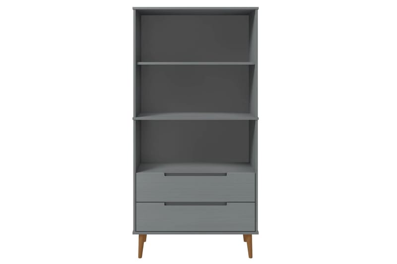 beBasic Bokhylla grå 85x35x170,5 cm massiv furu - Grey - Förvaring - Hylla - Bokhylla