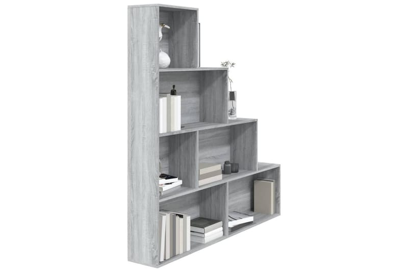 beBasic Bokhylla grå sonoma-ek 155x24x160 cm - Grey - Förvaring - Hylla - Bokhylla