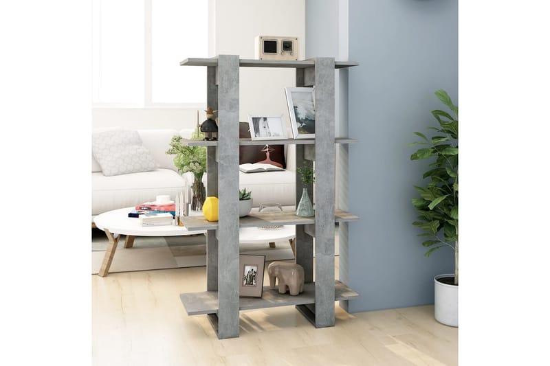 beBasic Bokhylla/rumsavdelare betonggrå 80x30x123,5 cm - Grey - Förvaring - Hylla - Bokhylla