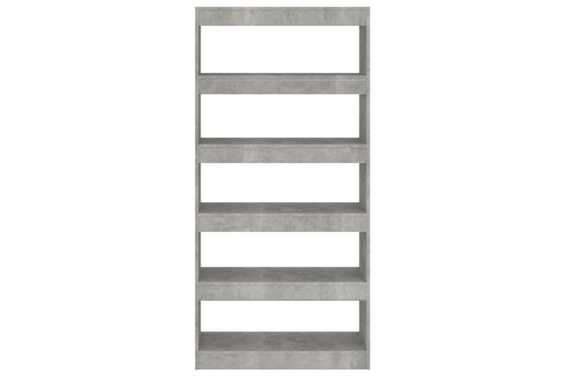 beBasic Bokhylla/Rumsavdelare betonggrå 80x30x166 cm konstruerat trä - Grey - Förvaring - Hylla - Bokhylla