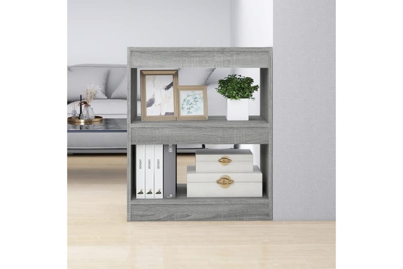 beBasic Bokhylla/Rumsavdelare grå sonoma-ek 60x30x72 cm - Grey - Förvaring - Hylla - Bokhylla