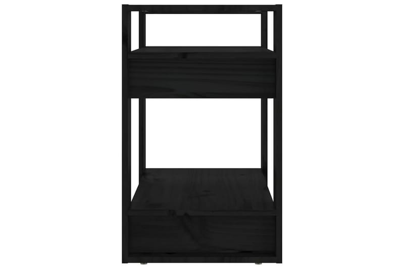 beBasic Bokhylla/rumsavdelare svart 60x35x57 cm massiv furu - Black - Förvaring - Hylla - Bokhylla