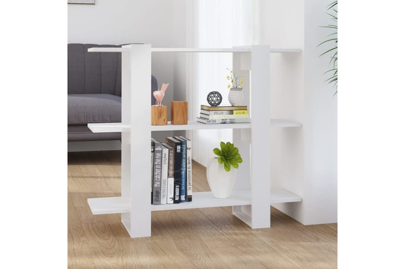 beBasic Bokhylla/rumsavdelare vit 100x30x87 cm - White - Förvaring - Hylla - Bokhylla