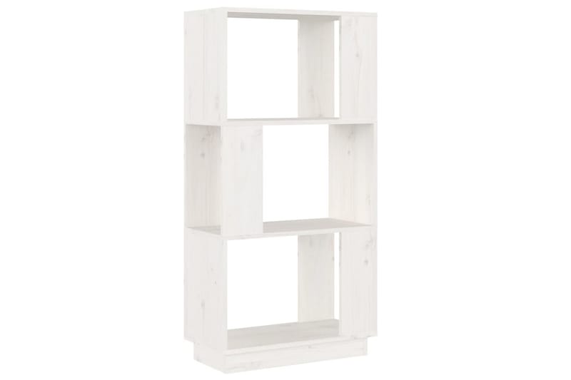 beBasic Bokhylla/rumsavdelare vit 51x25x101 cm massiv furu - White - Förvaring - Hylla - Bokhylla