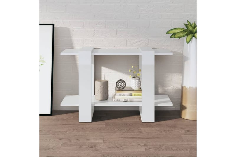 beBasic Bokhylla/Rumsavdelare vit högglans 80x30x51 cm - White - Förvaring - Hylla - Bokhylla