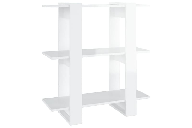 beBasic Bokhylla/Rumsavdelare vit högglans 80x30x87 cm - White - Förvaring - Hylla - Bokhylla