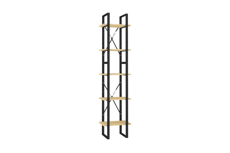 Bokhylla 5 hyllplan grå 40x30x175 cm furu - Brun - Förvaring - Hylla - Bokhylla