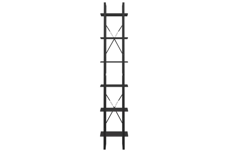 Bokhylla 6 hyllplan grå 40x30x210 cm spånskiva - Grå - Förvaring - Hylla - Bokhylla