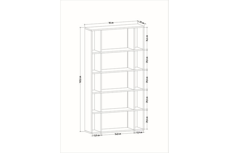 Bokhylla Sanborna 90x25 cm - Antracit - Förvaring - Hylla - Bokhylla