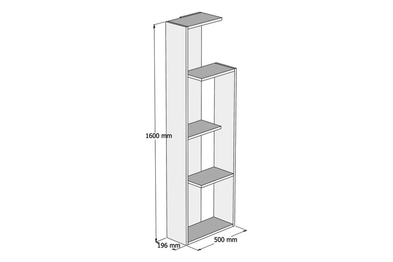 Bokhylla Tyrsberget 50 cm - Brun - Förvaring - Hylla - Bokhylla