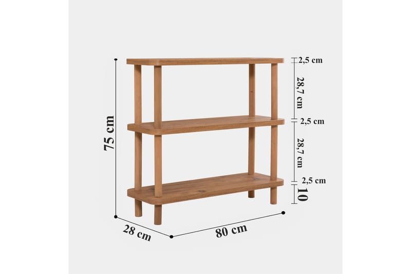 Bokhylla Zakkum 80x75 cm - Grön - Förvaring - Hylla - Bokhylla