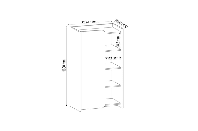 Bokhylla Howe 60 cm - Ljusbrun/Beige - Förvaring - Hylla - Bokhylla