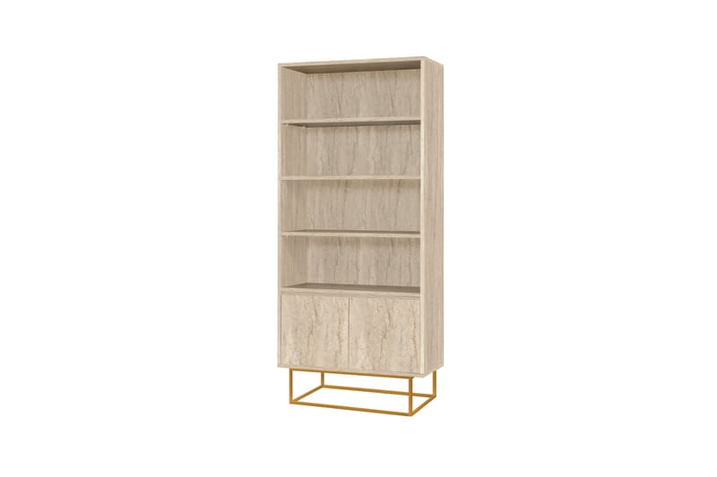 Bokhylla Laxus 80 cm - Beige - Förvaring - Hylla - Bokhylla