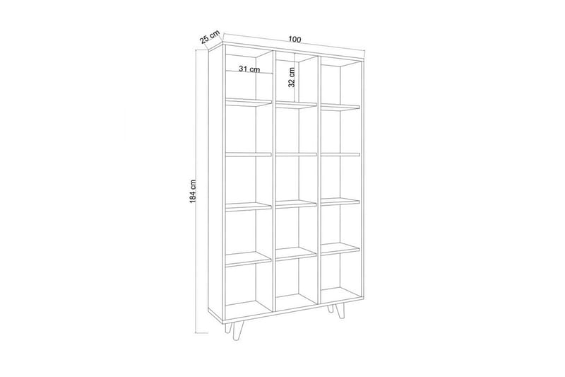 Bokhylla Zipa 100 cm - Beige - Förvaring - Hylla - Bokhylla