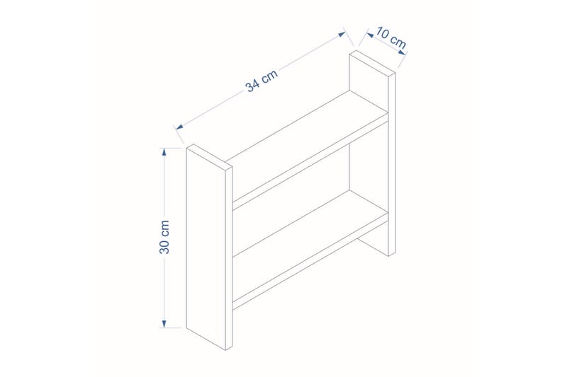 Lagerhylla Denvers 34x10 cm - Valnöt - Förvaring - Hylla - Förvaringshylla - Lagerhylla