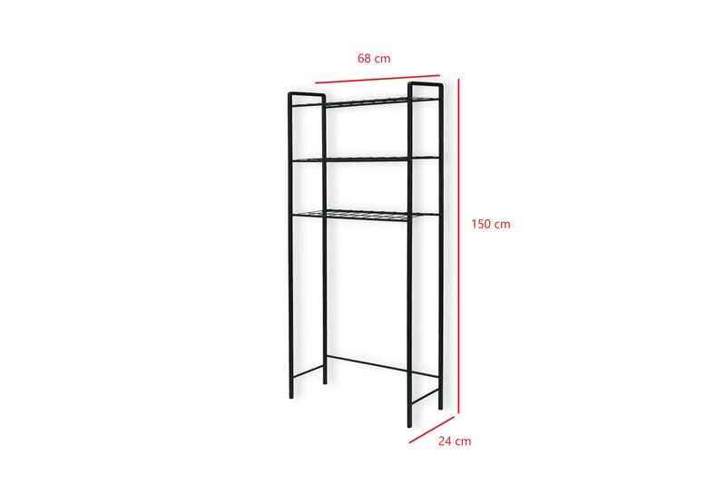 Lagerhylla Heulwen 24x68 cm - Svart - Förvaring - Hylla - Förvaringshylla - Lagerhylla