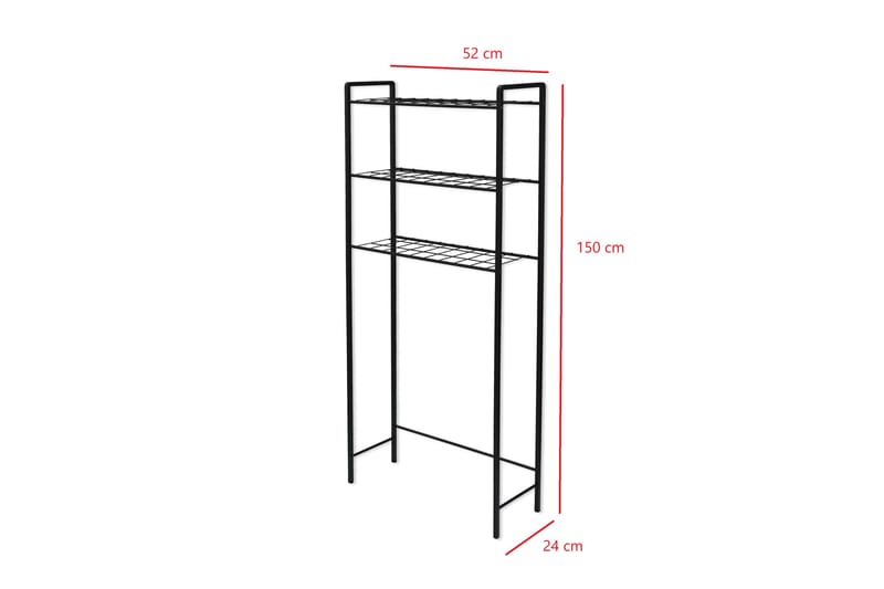 Lagerhylla Otis 165x69,3 cm - Svart - Förvaring - Hylla - Förvaringshylla - Lagerhylla