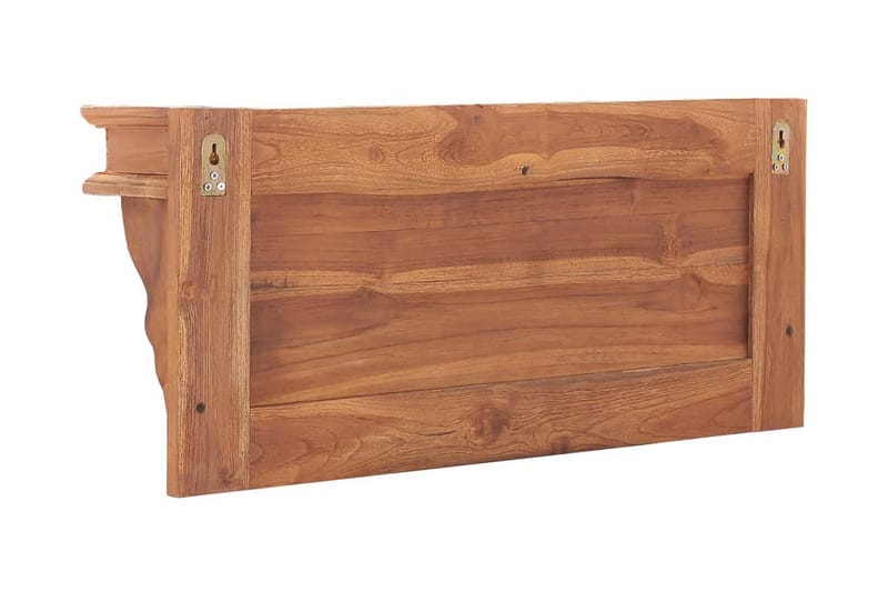 Väggmonterad hatthylla 80x16,5x35 cm massiv teak - Brun - Förvaring - Hylla - Hatthylla