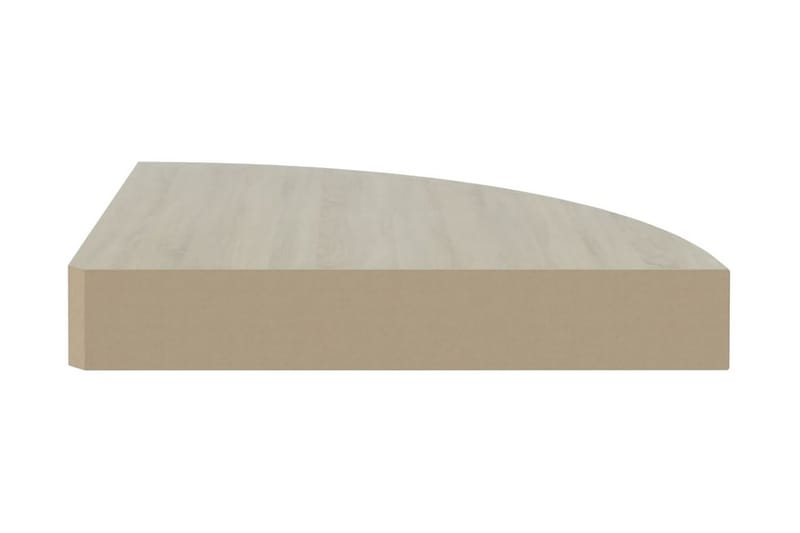 Svävande hörnhyllor 4 st ek och vit 35x35x3,8 cm MDF - Brun - Förvaring - Hylla - Hörnhylla