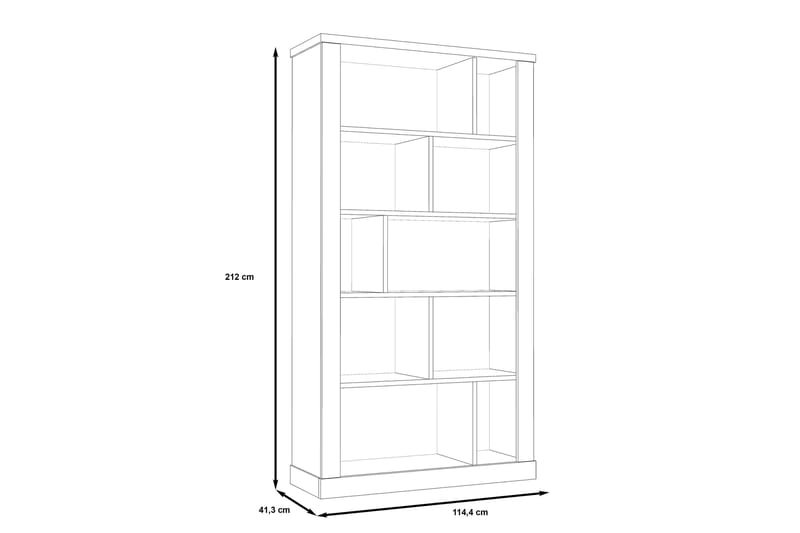 Förvaringshylla Breage 41x114 cm - Brun|Vit - Förvaring - Hylla - Vägghylla