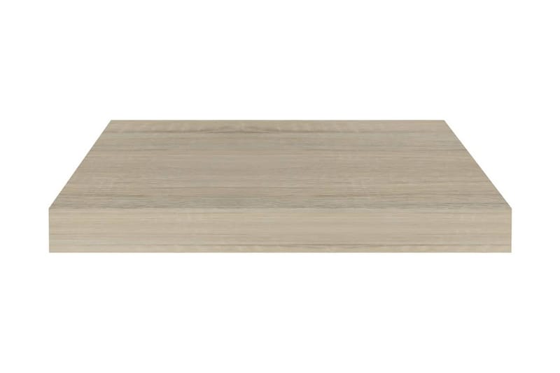 Svävande vägghyllor 2 st ek 40x23x3,8 cm MDF - Brun - Förvaring - Hylla - Vägghylla