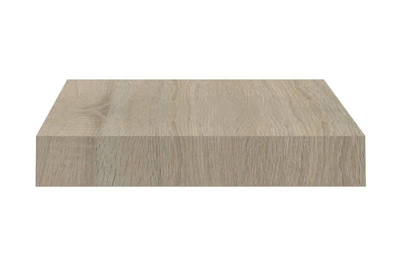 Svävande vägghyllor 4 st ek 23x23,5x3,8 cm MDF - Brun - Förvaring - Hylla - Vägghylla