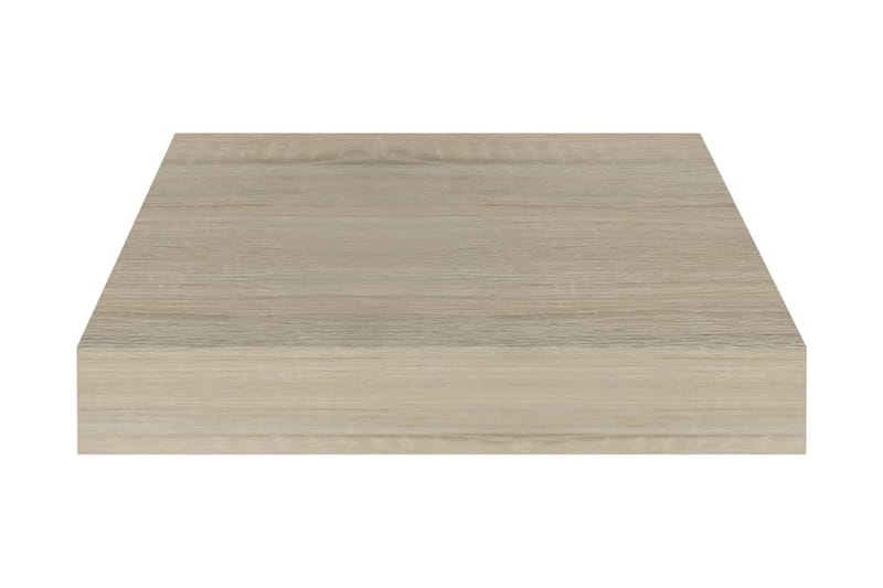 Svävande vägghyllor 4 st ek 23x23,5x3,8 cm MDF - Brun - Förvaring - Hylla - Vägghylla