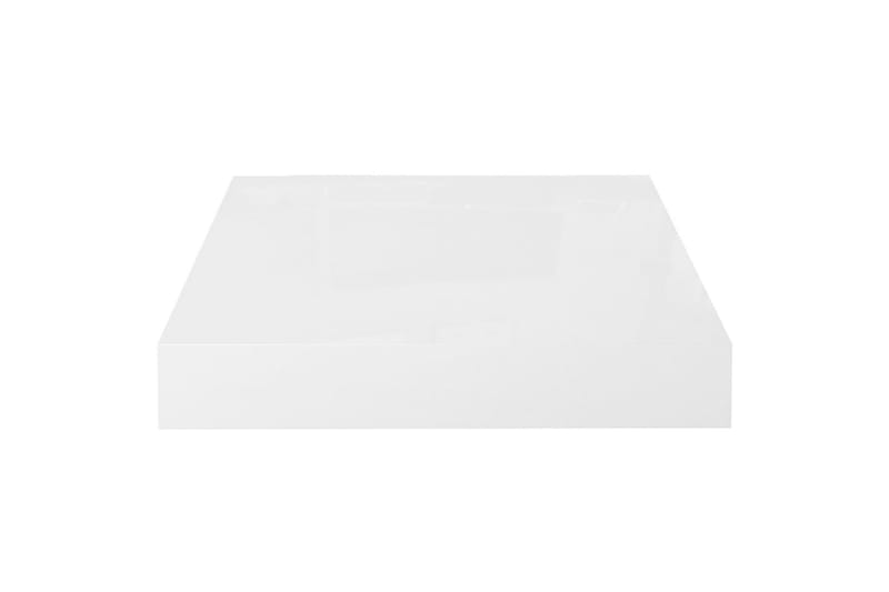 Svävande vägghyllor 4 st vit högglans 23x23,5x3,8 cm MDF - Vit - Förvaring - Hylla - Vägghylla