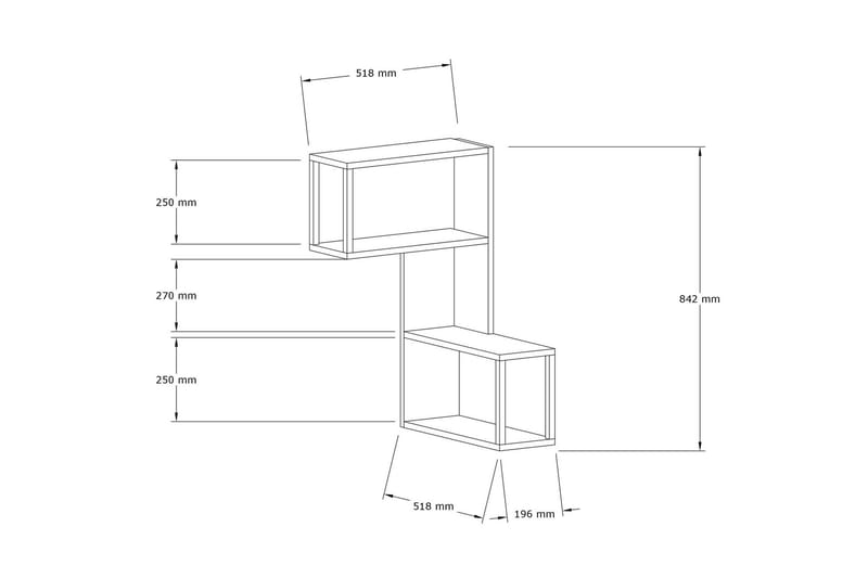 Vägghylla Adarien 20x84 cm 4-pack - Vit - Förvaring - Hylla - Vägghylla