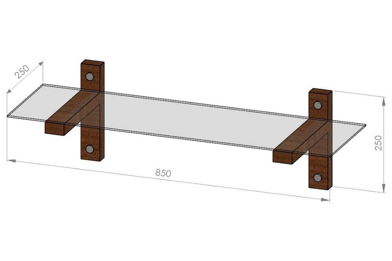 Vägghylla Jalencia 85 cm - Valnöt - Förvaring - Hylla - Vägghylla