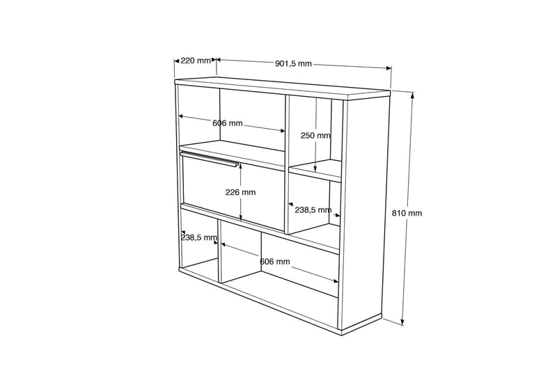 Vägghylla Liyakat 90,1 cm - Valnöt - Förvaring - Hylla - Vägghylla