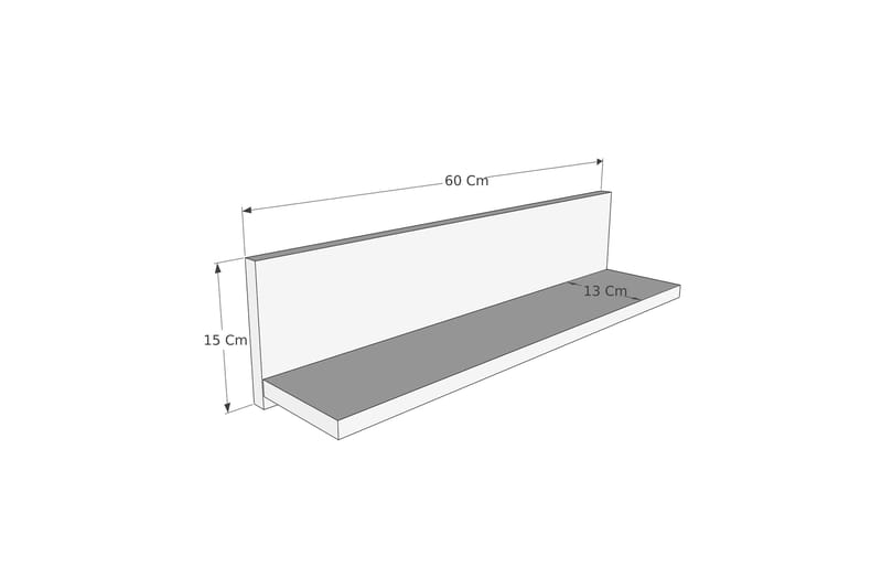 Vägghylla Munni 60 cm - Svart - Förvaring - Hylla - Vägghylla