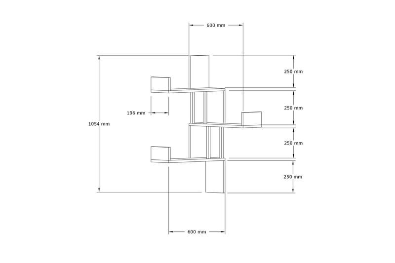 Vägghylla Samn 20x105 cm 3-pack - Vit - Förvaring - Hylla - Vägghylla