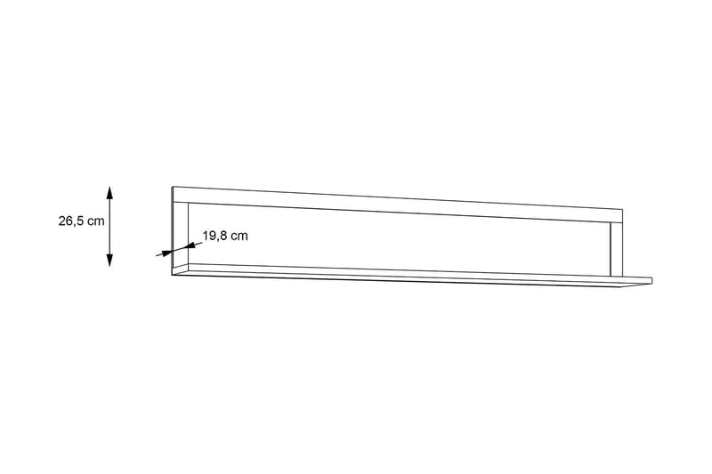 Vägghylla Satniysa 22x170 cm - Brun - Förvaring - Hylla - Vägghylla