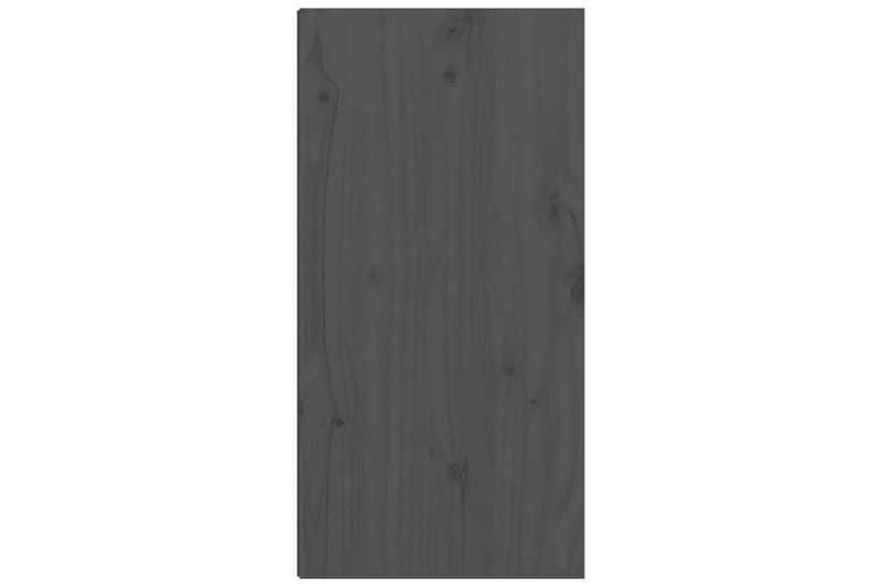Väggskåp 2 st grå 30x30x60 cm massiv furu - Grå - Vägghylla - Väggförvaring