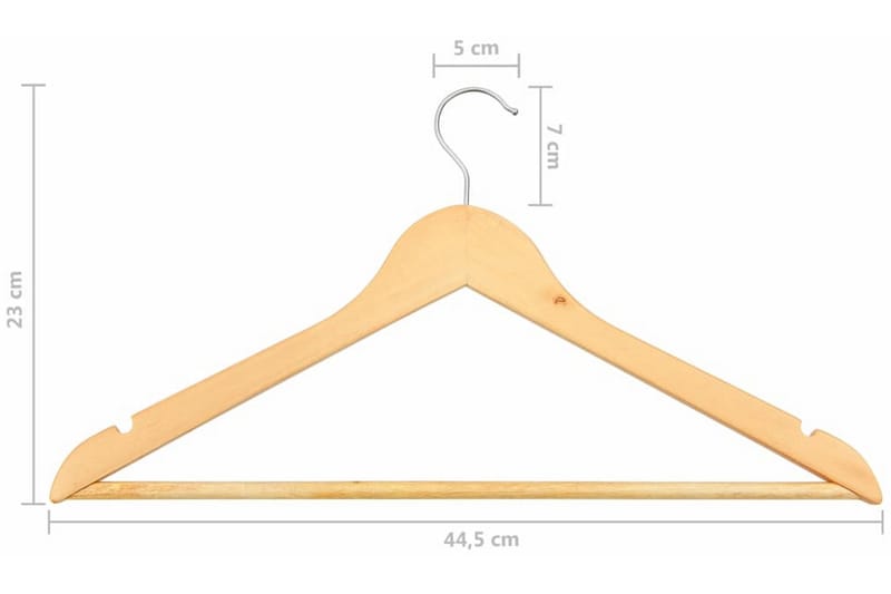 Klädgalgar 50 st halkfria trä - Brun - Förvaring - Klädförvaring - Klädhängare - Galgar