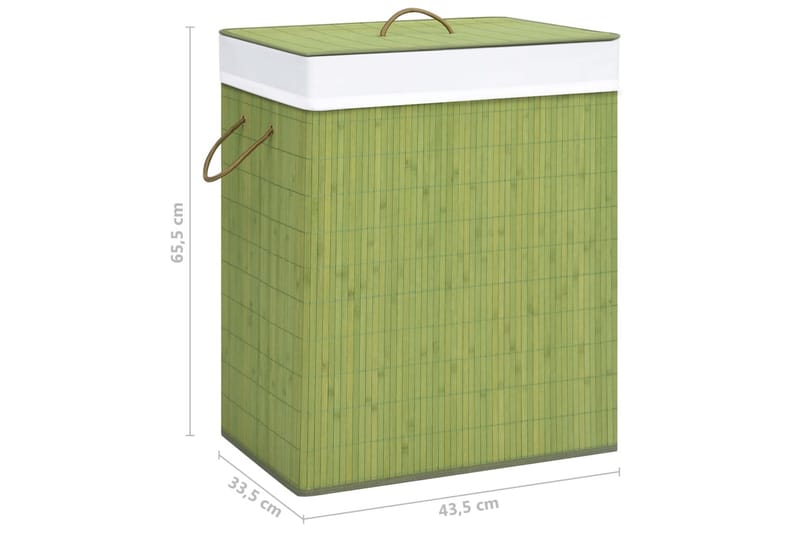 Tvättkorg bambu grön 83 L - Grön - Förvaring - Klädförvaring - Tvättkorg