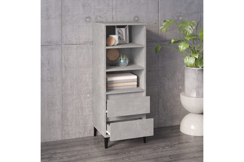 beBasic Högskåp betonggrå 40x36x110 cm konstruerat trä - Grey - Förvaring - Skåp - Förvaringsskåp