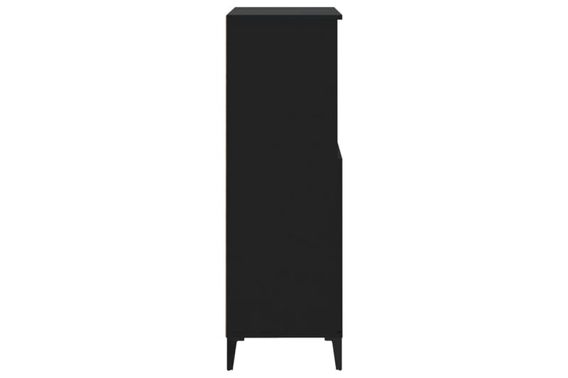 beBasic Högskåp svart 60x36x110 cm konstruerat trä - Black - Förvaringsskåp