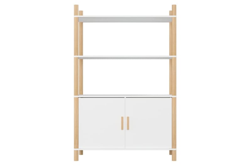 beBasic Högskåp vit 80x40x121 cm konstruerat trä - White - Förvaring - Skåp - Förvaringsskåp