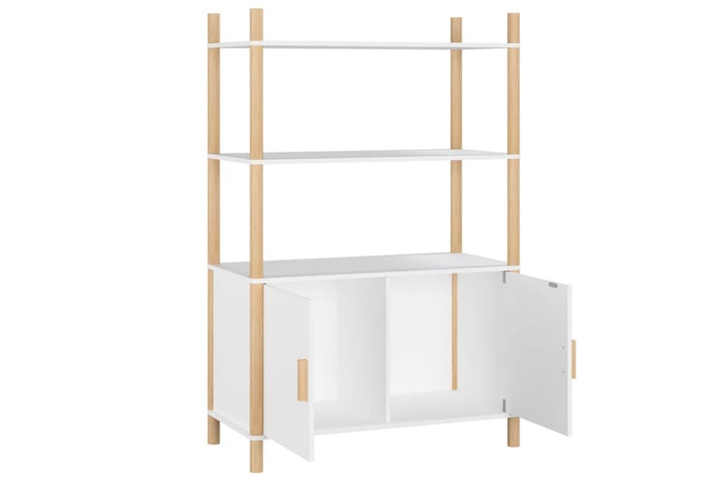 beBasic Högskåp vit 80x40x121 cm konstruerat trä - White - Förvaring - Skåp - Förvaringsskåp