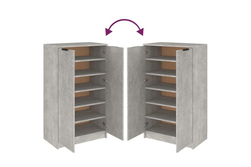 beBasic Skoskåp betonggrå 59x35x100 cm konstruerat trä - Grey - Förvaring - Skoförvaring - Skoskåp