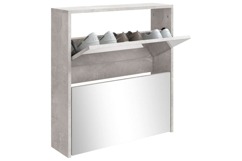 beBasic Skoskåp med 2 skåp betonggrå 63x17x67 cm - Grey - Förvaring - Skoförvaring - Skoskåp