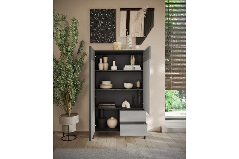 Everest Highboard 106x177 cm - Mässing - Förvaring - Skåp - Förvaringsskåp