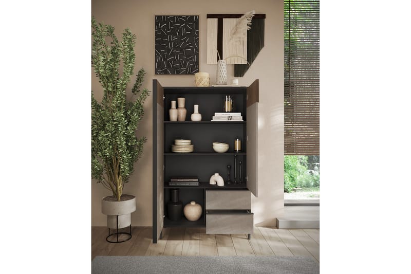 Everest Highboard 106x177 cm - Mässing - Förvaring - Skåp - Förvaringsskåp